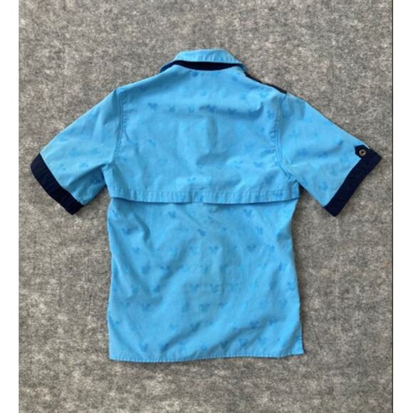 Walt Disney World Cast Member Shirt Character Attendant Male XS Button Up Blue - Picture 6 of 7